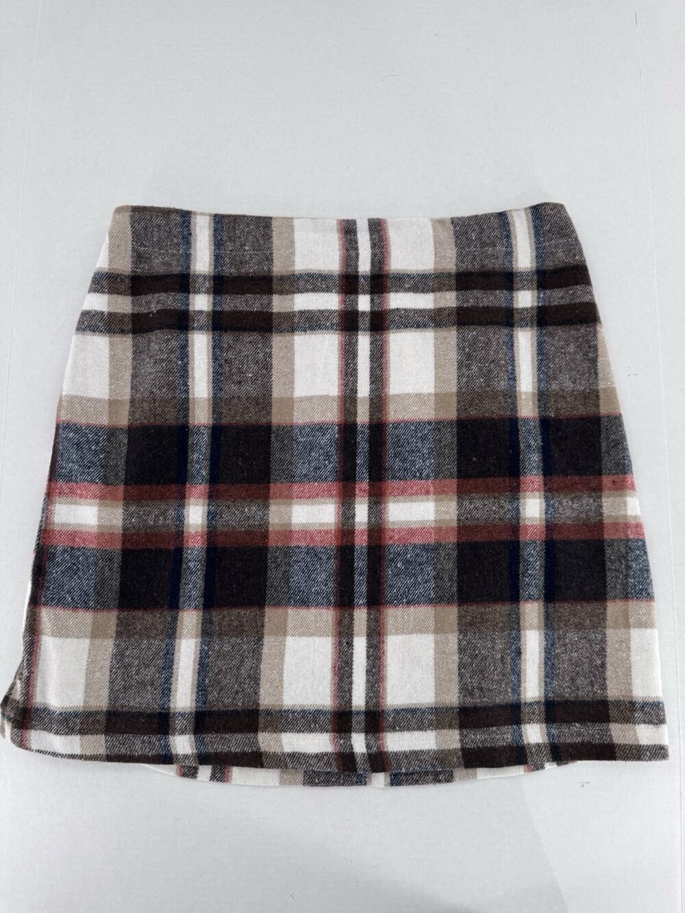 Shein Curve Mini Skirt Plus Size 1XL Academia Plaid Brushed Preppy Gossip Girl